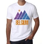 Homme tee - shirt montagne belgique - mountain belgium - t - shirt graphique co - responsable vintage ...