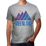 Homme tee - shirt montagne du groenland - mountain greenland - t - shirt graphique �co - responsable ...