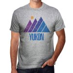 Homme tee - shirt montagne yukon - mountain yukon - t - shirt graphique co - responsable vintage cadeau ...