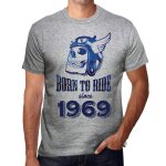 Homme tee - shirt n� pour rouler depuis 1969 - born to ride since 1969 - 55 ans t - shirt graphique id�e ...