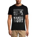 Homme tee - shirt - quitters never win winners never quit - tiger face - t - shirt graphique �co - responsable ...