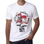 Homme tee - shirt un style authentique depuis 1971 - authentic style since 1971 - 53 ans t - shirt graphique ...