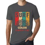 Homme tee - shirt surf d'�t� au colon - summer time surf in colon - t - shirt graphique �co - responsable ...