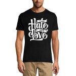 Homme tee - shirt transforme la haine en amour - transforms haine in love - t - shirt graphique �co - ...