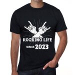 Homme tee - shirt la vie en rose depuis 2023 - rocking life since 2023 - 1 ans t - shirt graphique id�e ...