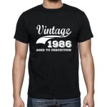 Homme tee - shirt vieilli � la perfection 1986 - aged to perfection 1986 - 38 ans t - shirt graphique ...
