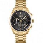 Montre homme hugo boss champion 1513848 bracelet acier dor jaune 44mm