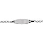 Identit bb maille gourmette 2mm ovale 15cm rglable 13cm argent rhodi