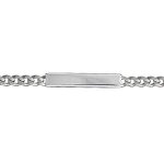 Identité enfant maille gourmette 3mm 16cm réglable 14cm argent rhodié Identité enfant maille gourmette 3mm 16cm réglable 14cm argent rhodié