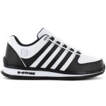 K - swiss rinzler - hommes cuir baskets sneakers chaussures blanc - noir 01235 - 944 - m - 42 1 / 2
