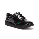Kickers kick lo patent chaussures noires pour jeunes - 37 - 38