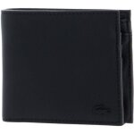 Lacoste - portefeuille  double volet logo croco - noir