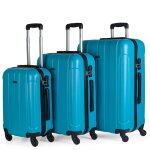 Lot de 3 valises de transport rigides chariot 4 roues 55 / 64 / 73 cm en abs. résistant et léger. poignées ... Lot de 3 valises de transport rigides chariot 4 roues 55 / 64 / 73 cm en abs. résistant et léger. poignées ...