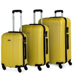 Lot de 3 valises de transport rigides chariot 4 roues 55 / 64 / 73 cm en abs. résistant et léger. poignées ... Lot de 3 valises de transport rigides chariot 4 roues 55 / 64 / 73 cm en abs. résistant et léger. poignées ...