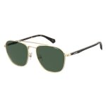 Lunette de soleil aviateur polaroid dor - l