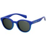 Lunette de soleil ronde polaroid kids bleu - xs