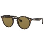 Lunette de soleil ronde ray - ban havana - l