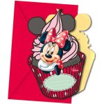 Manege 6 cartes invitation + enveloppe minnie's caf