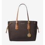 Michael michael kors - sac cabas mercer en cuir grain� sigl� - marron