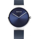 Montre bering homme acier milanais bleu 14539 - 307