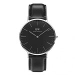Montre daniel wellington homme modèle sheffield argentée et noire - dw00100133 Montre daniel wellington homme modèle sheffield argentée et noire - dw00100133