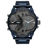 Montre diesel en acier bleu