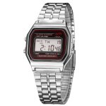 Montre digitale tendance rtro vintage reprenant le style casio des annes 70 - affichage numrique: ...