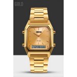 Montre double affichage analogique + digital chic classique tendance youngtimer style vintage des casio ...
