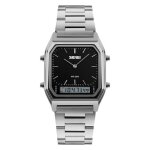 Superbe montre double affichage analogique + digital chic classique tendance youngtimer style vintage ... Superbe montre double affichage analogique + digital chic classique tendance youngtimer style vintage ...