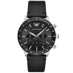 Montre emporio armani en cuir noir Montre emporio armani en cuir noir