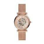 Montre femme fossil carlie automatique rosés Montre femme fossil carlie automatique rosés
