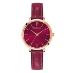 Montre femme pierre lannier chouquette cuir framboise
