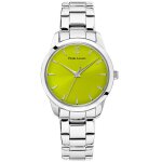 Montre femme roxane cadran vert bracelet acier argent�