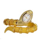 Montre femme serpent ernest dore