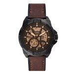 Montre fossil bronson automatique cuir marron