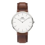 Montre homme daniel wellington en cuir marron