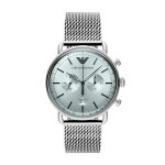 Montre homme emporio armani en acier inoxydable gris