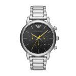 Montre homme emporio armani en acier inoxydable gris