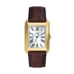 Montre homme fossil en cuir marron etanche