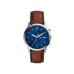 Montre homme fossil the minimalist en cuir marron