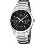 Montre homme lotus minimalist l15954 / 3 bracelet en acier argent et cadran noir