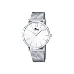 Montre homme lotus smart casual en acier blanc