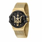 Montre homme maserati en acier jaune