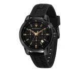 Montre homme maserati en acier noir