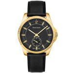 Montre homme metropolitain cadran noir bracelet cuir noir