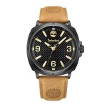 Montre homme timberland en cuir marron
