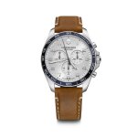 Montre homme victorinox fieldforce en cuir marron - 42 mm