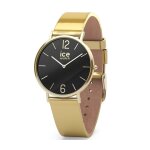 Montre ice - watch sparkling en cuir jaune