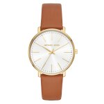 Montre michael kors en cuir marron