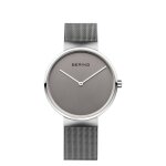 Montre mixte bracelet milanais gris cadran rond bering 14539 077 - gris et blanc - 3, 9 cm